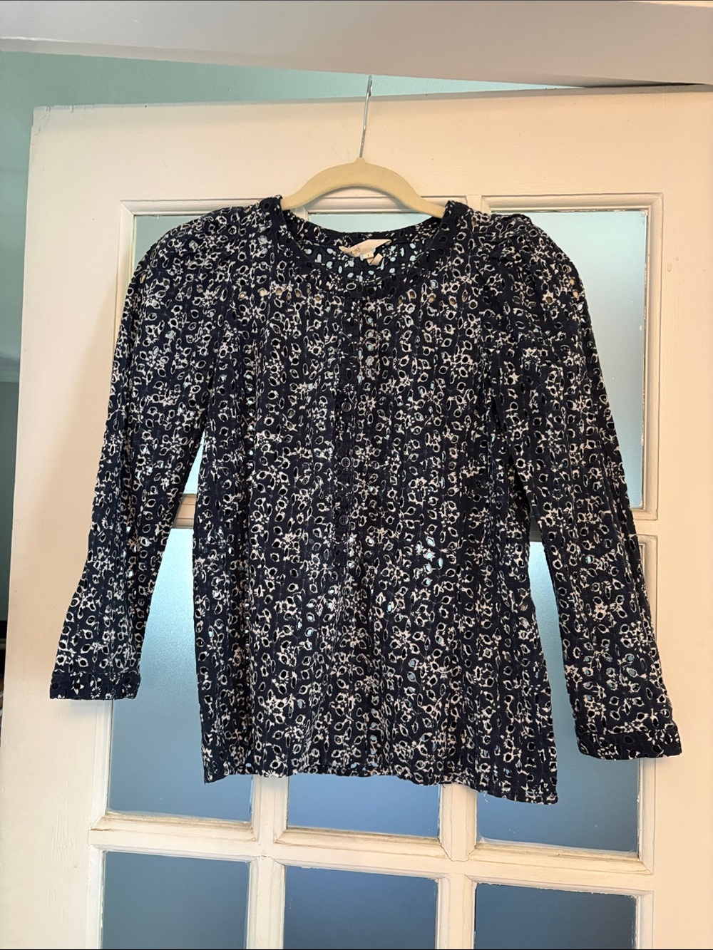 Maje eyelet top